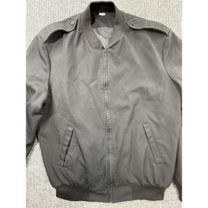 Neptune Garment Military Bomber Jacket Mens Black‎ 42 X-Long Coat Pocket Officer